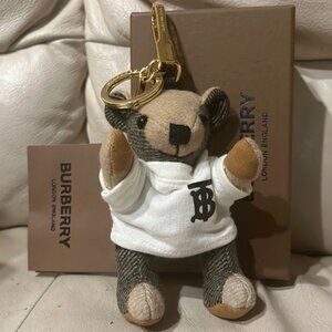 NWT Burberry TB Keychain Charm